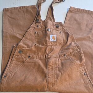 Carhartt Tan Bib Overalls
